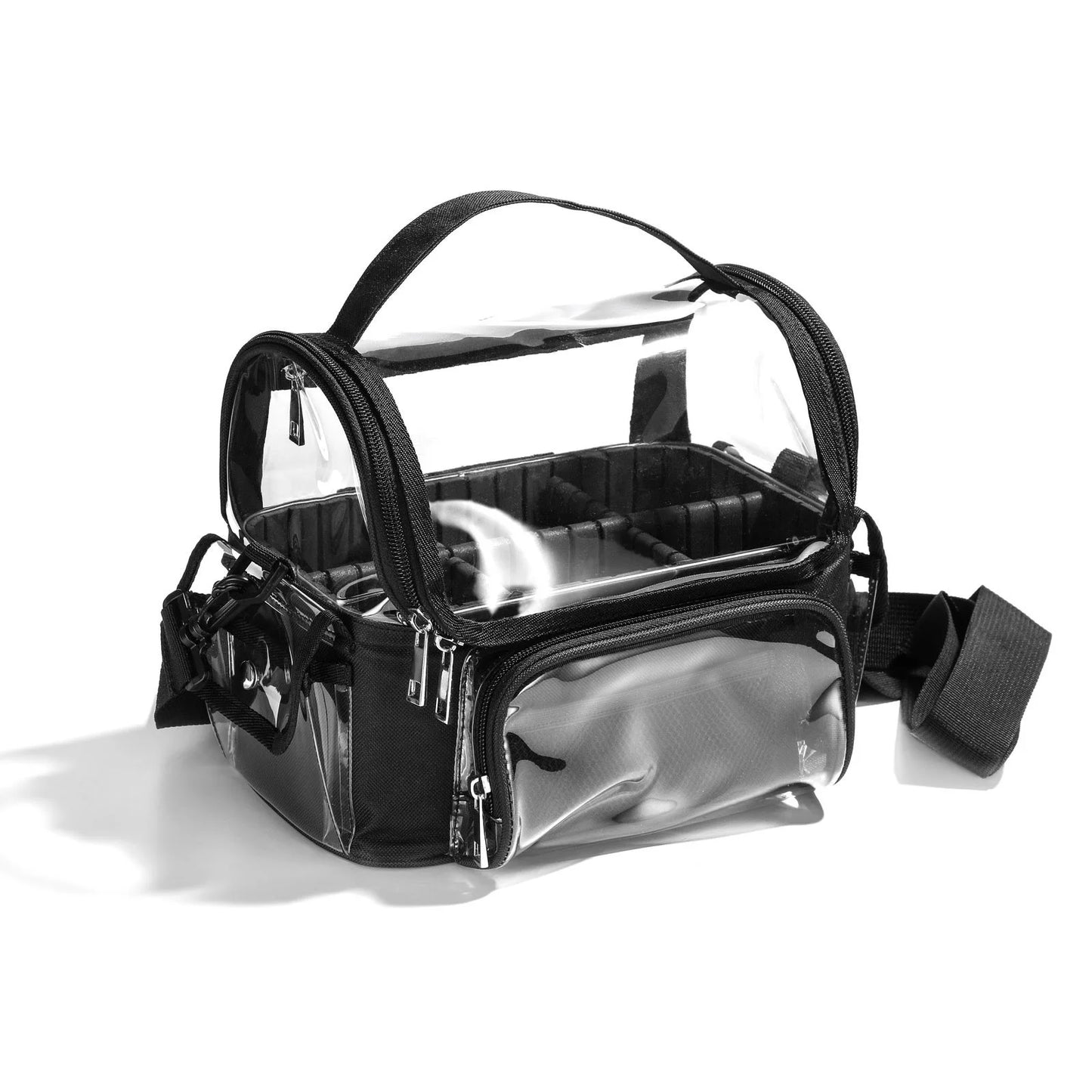 Waterproof clear cosmetic bag for travel and on-the-go
