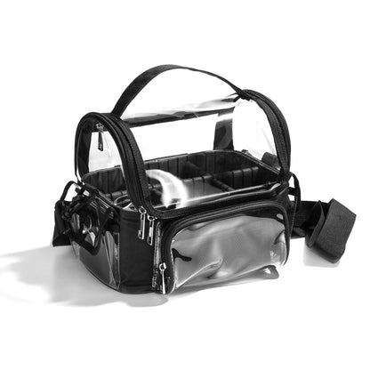 Waterproof clear cosmetic bag for travel and on-the-go
