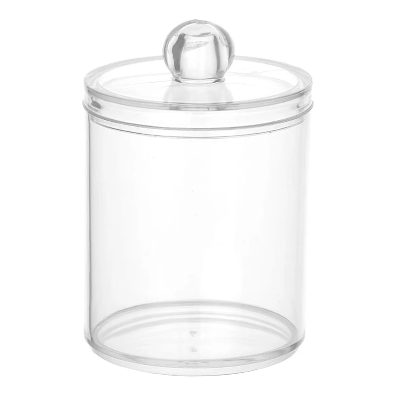 Transparent acrylic cotton swab storage box for makeup tools