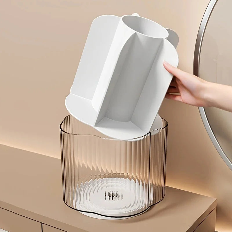 360° rotating detachable 6-grid makeup brush organizer for vanity