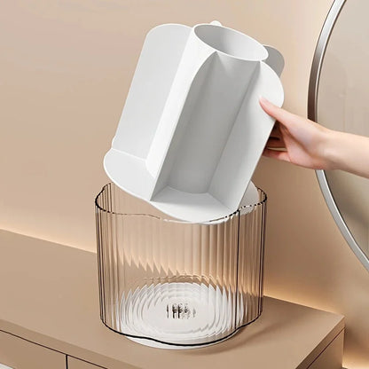 360° rotating detachable 6-grid makeup brush organizer for vanity