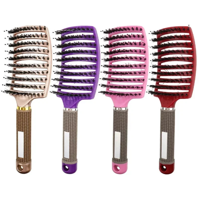 Nylon Detangling Hairbrush for Wet & Curly Hair
