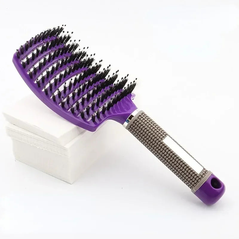 Nylon Detangling Hairbrush for Wet & Curly Hair