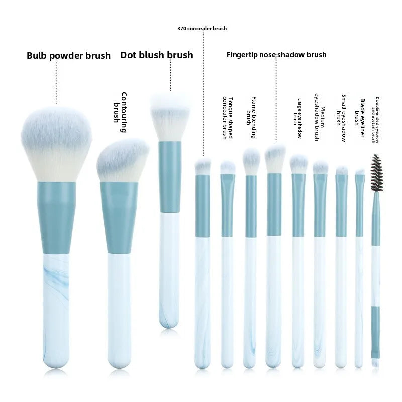 12-Piece Professional Makeup Brush Kit – Powder & Foundation for Expert Artists