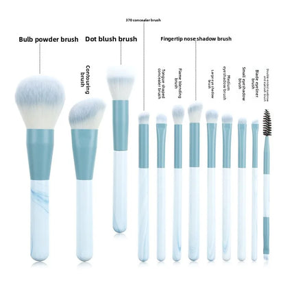 12-Piece Professional Makeup Brush Kit – Powder & Foundation for Expert Artists