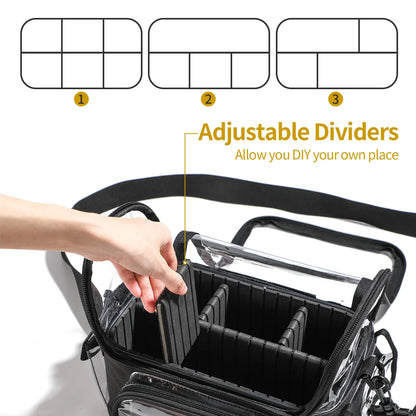 Waterproof clear cosmetic bag for travel and on-the-go