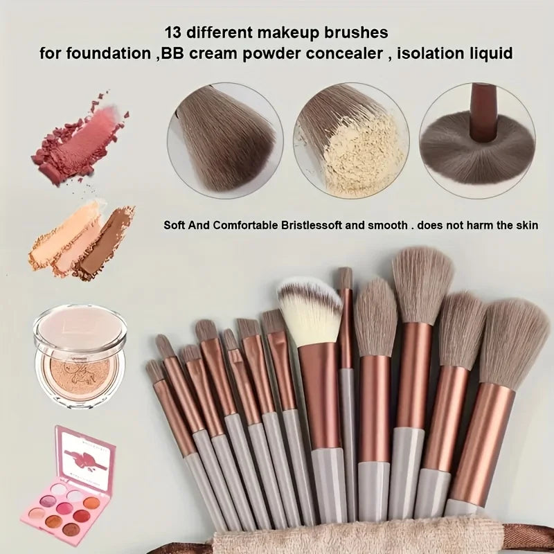Ultra soft makeup brush set