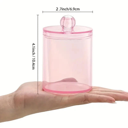 Transparent acrylic cotton swab storage box for makeup tools