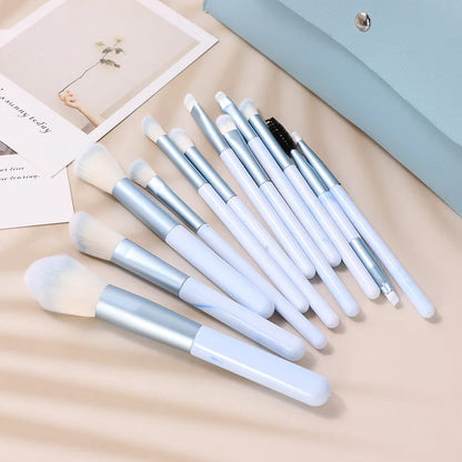 12-Piece Professional Makeup Brush Kit – Powder & Foundation for Expert Artists