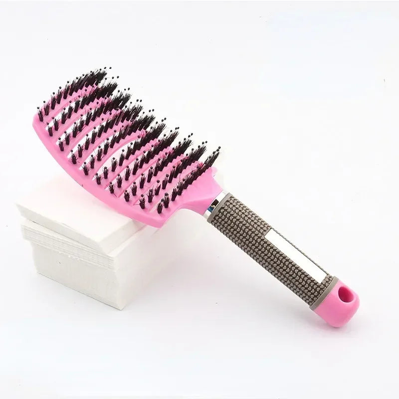 Nylon Detangling Hairbrush for Wet & Curly Hair