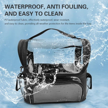 Waterproof clear cosmetic bag for travel and on-the-go