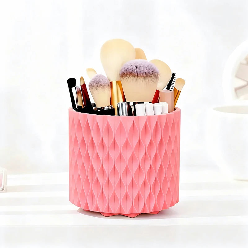 Multi-functional cosmetic storage organizer for desktop and bathroom