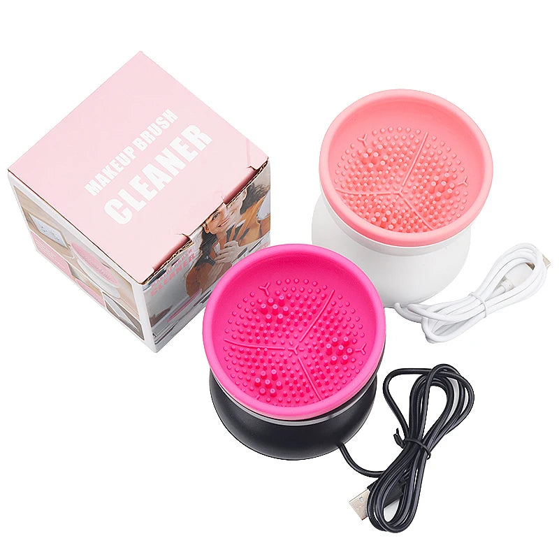 USB Electric Makeup Brush Cleaner – Automatic Silicone Cosmetic Brush Washer & Dryer