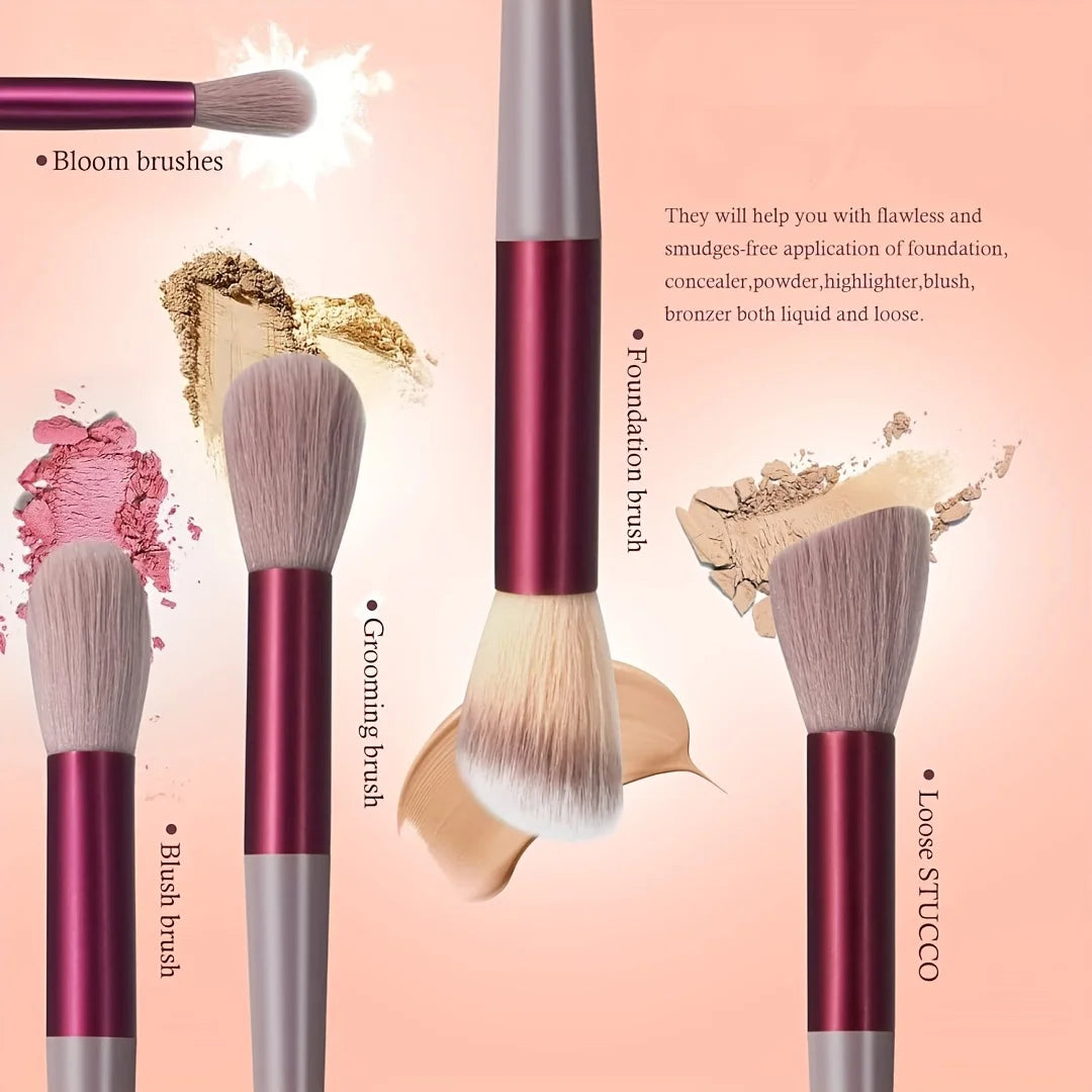 Ultra soft makeup brush set
