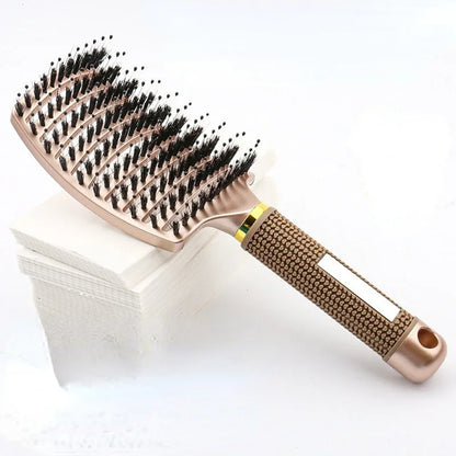 Nylon Detangling Hairbrush for Wet & Curly Hair